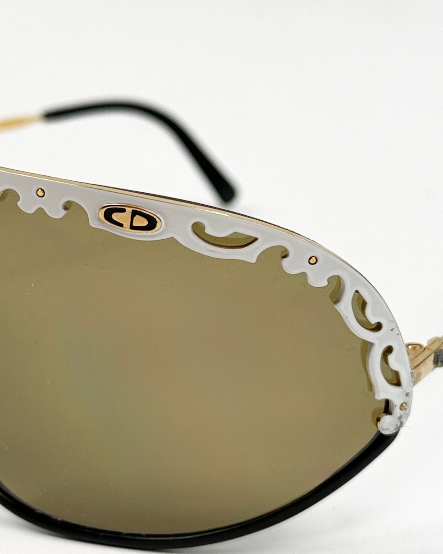 Christian Dior White Lace and Black Sunglasses
