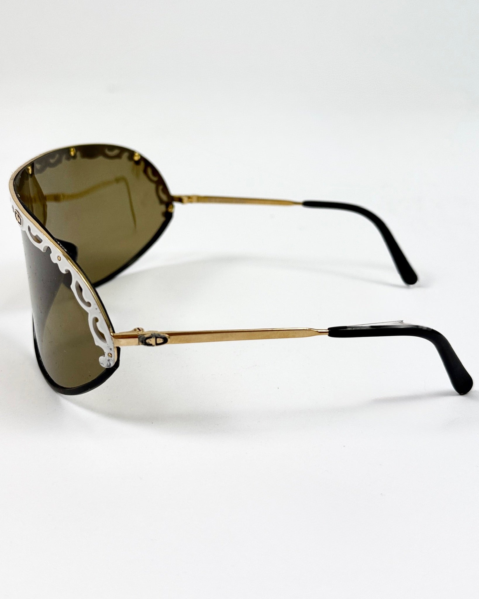Christian Dior White Lace and Black Sunglasses