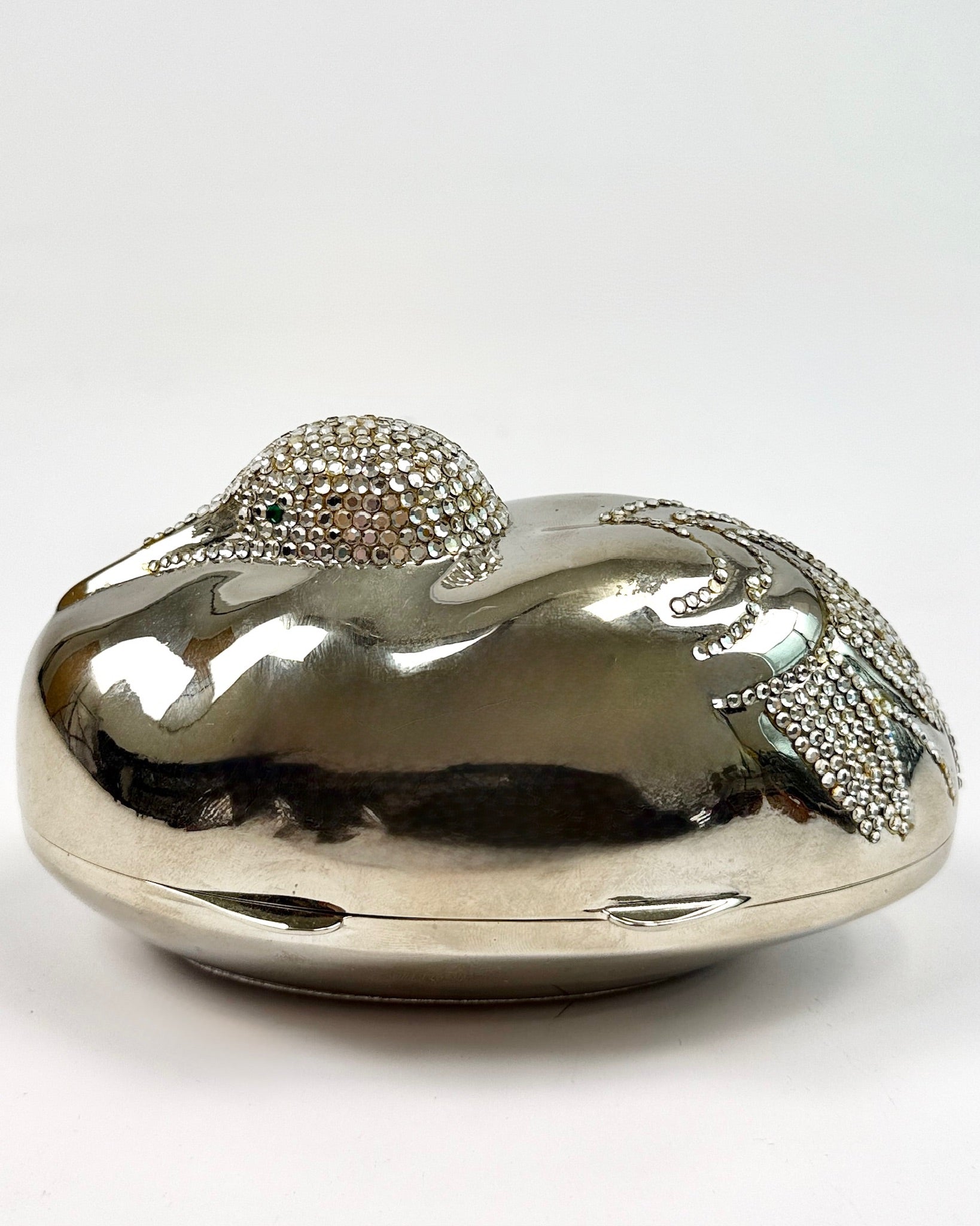 Judith Leiber Silver Dove Minaudiere