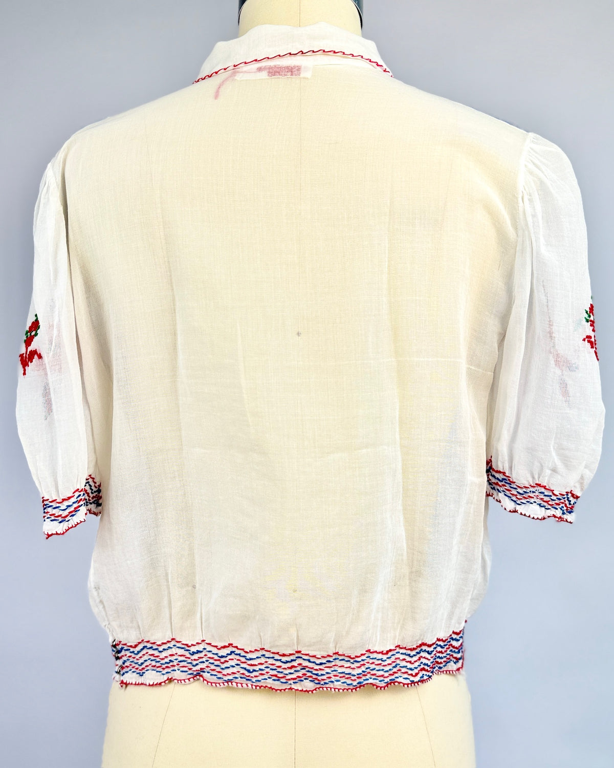 Lovebirds Cross Stitch Embroidered Blouse