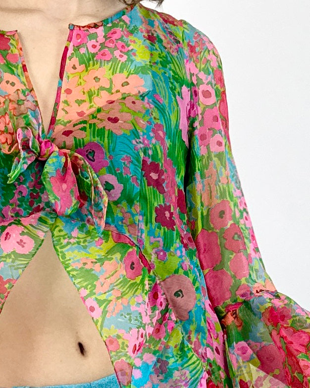 Flurry of Florals Chiffon Top