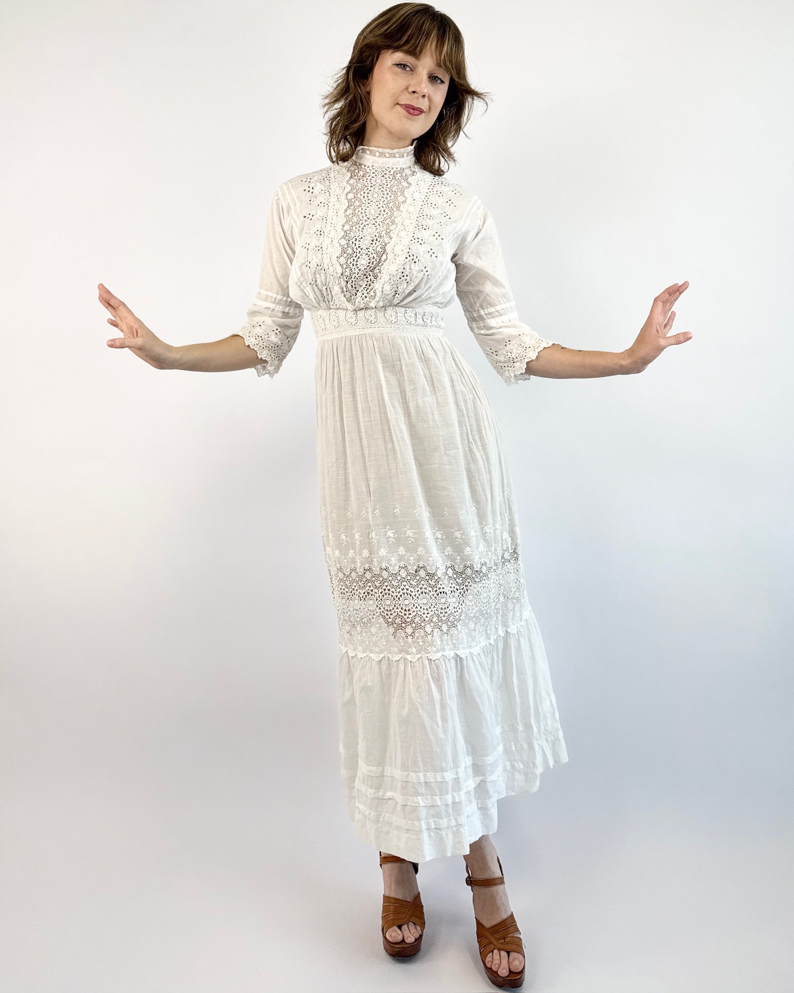 Let's Cloud Watch Edwardian Lawn Dress