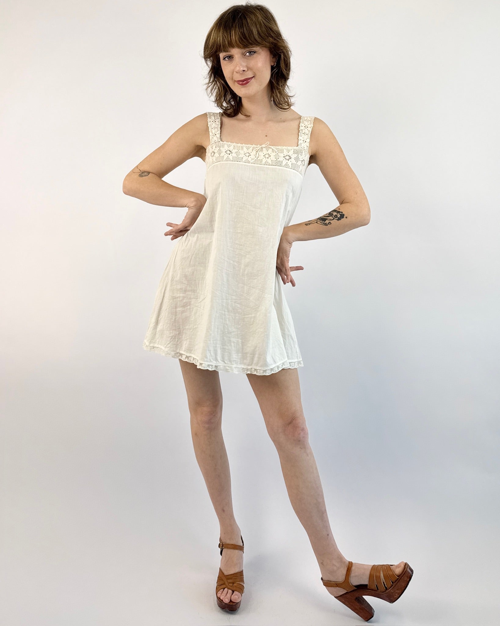 Edwardian Woven Wishes Mini Slip Dress