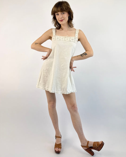 Edwardian Woven Wishes Mini Slip Dress