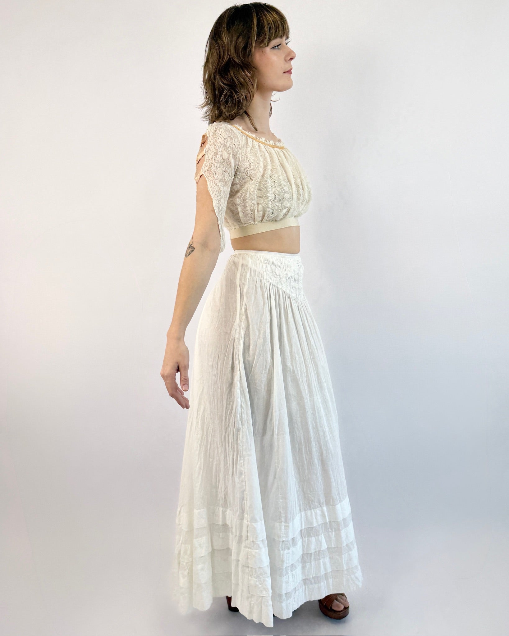 Edwardian Spring Memories Lawn Maxi Skirt