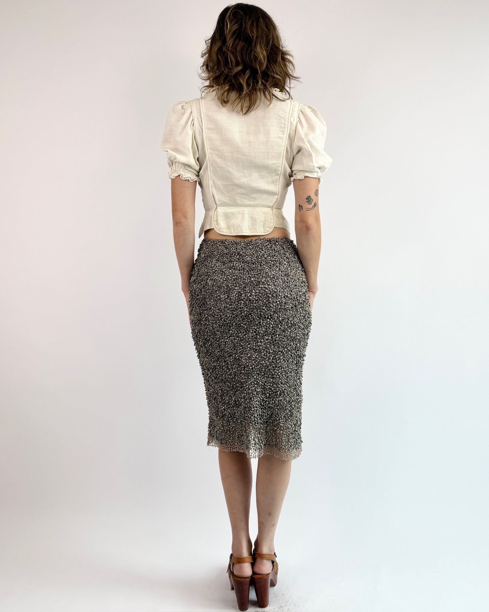 Catherine Bacon Great Catch Beaded Skirt