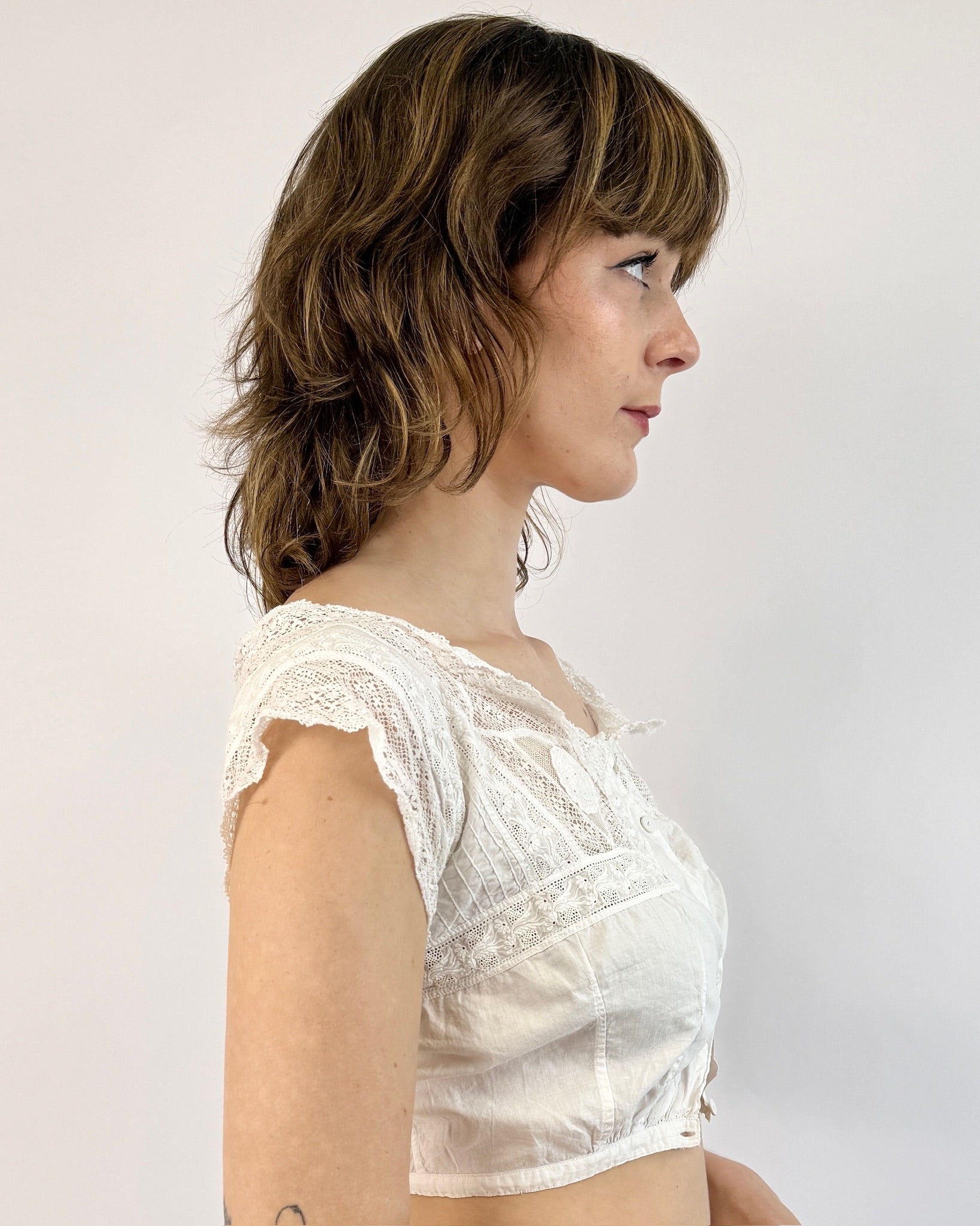 Snow Caps Lace Edwardian Corset Cover