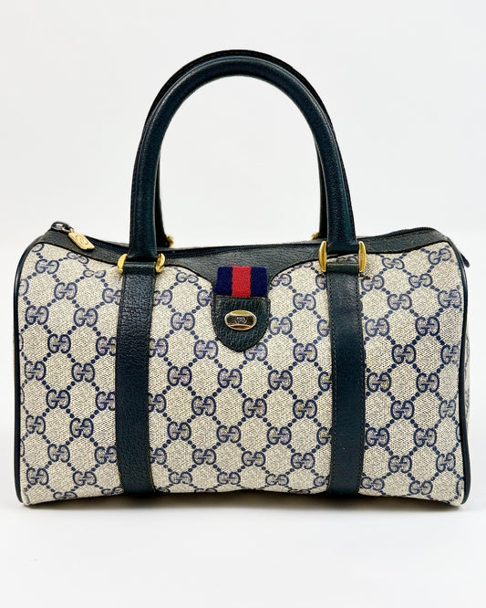 Blue Gucci Boston Bag