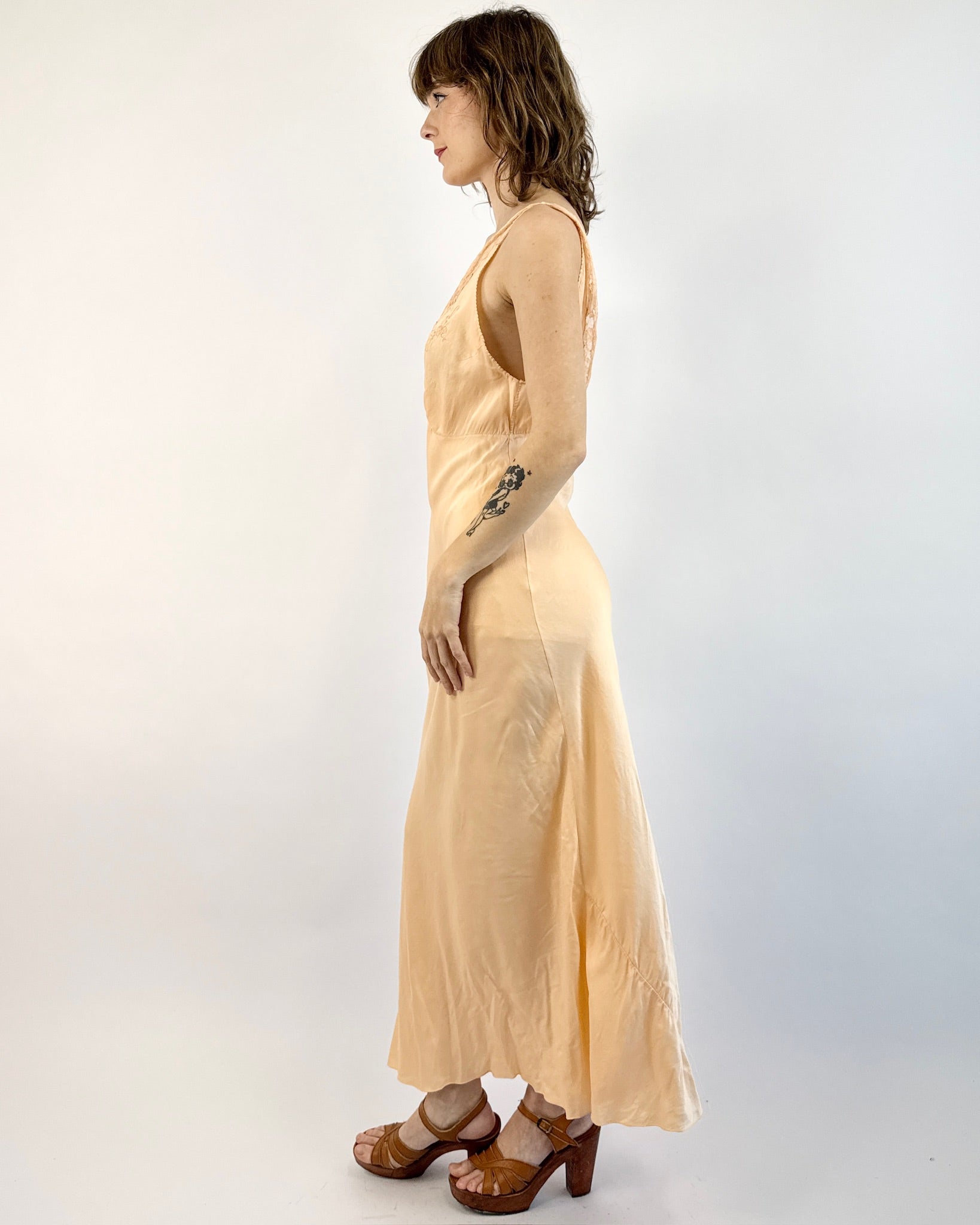 1930's Slice of Life Silk Slip Dress