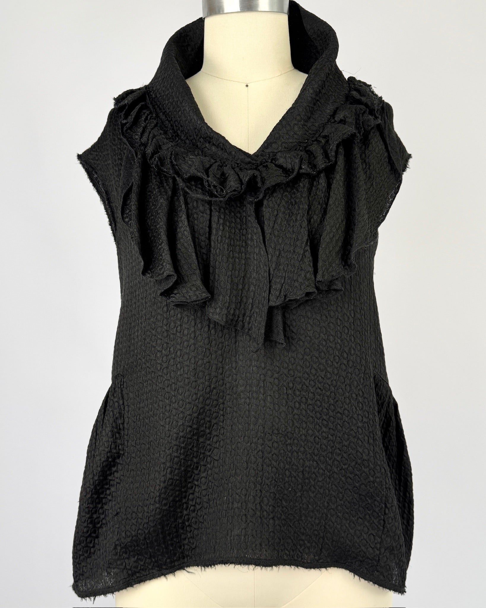 Marni Black Silk Bow Blouse