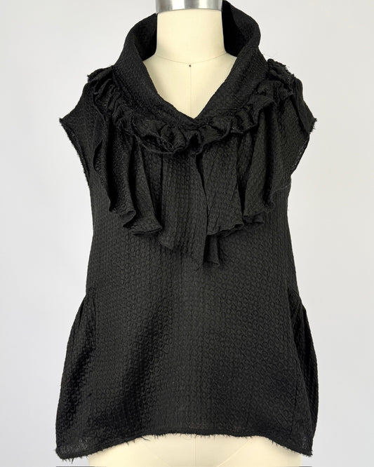 Marni Black Silk Bow Blouse