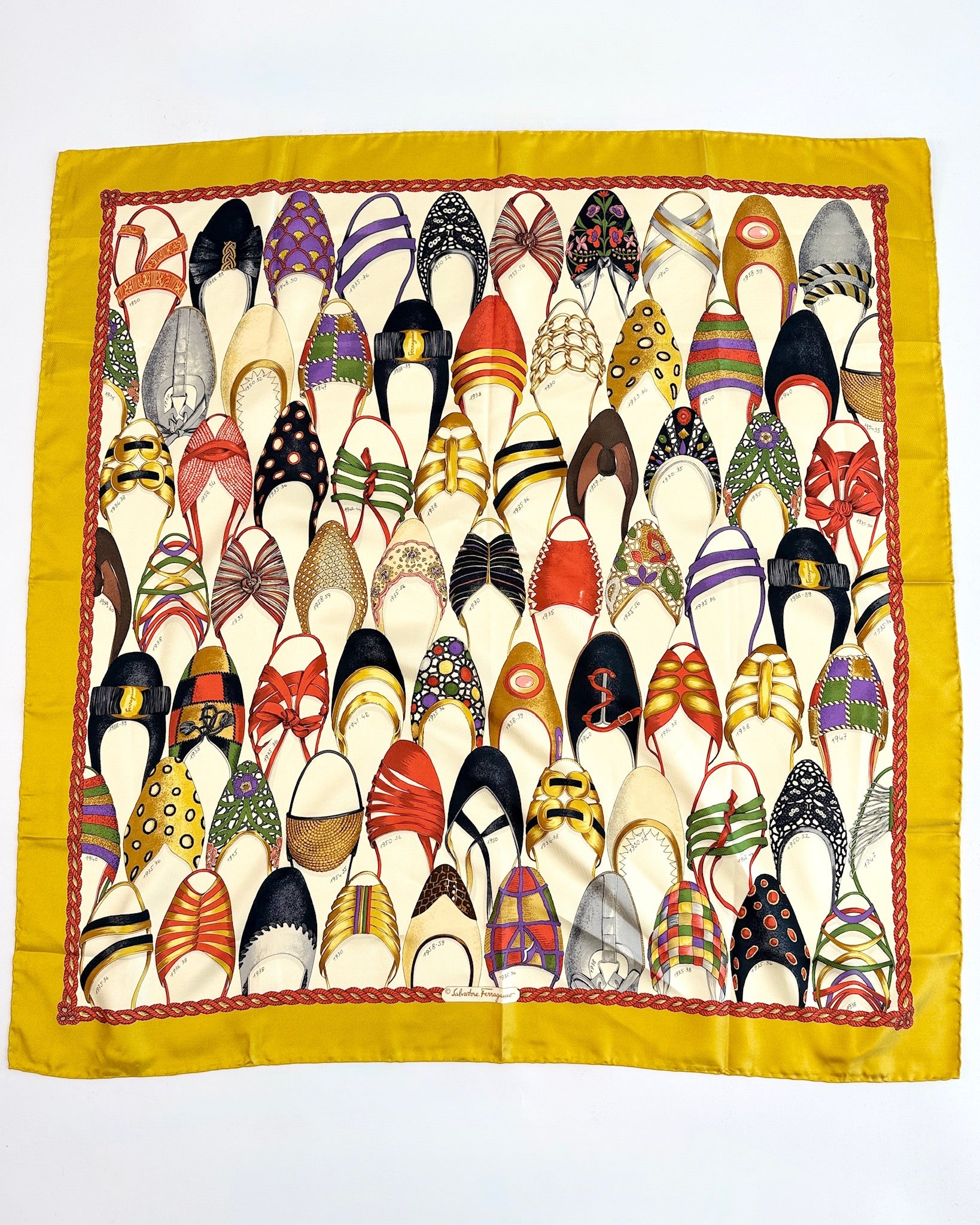 Ferragamo Shoe Silk Scarf
