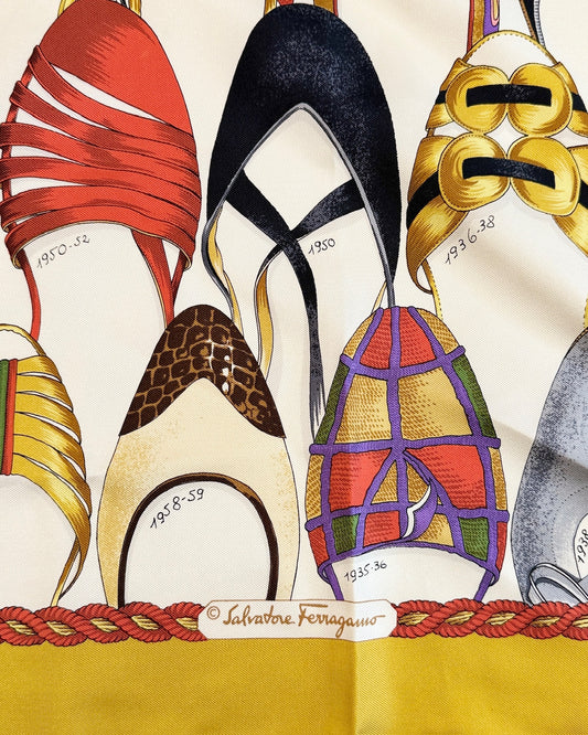 Ferragamo Shoe Silk Scarf
