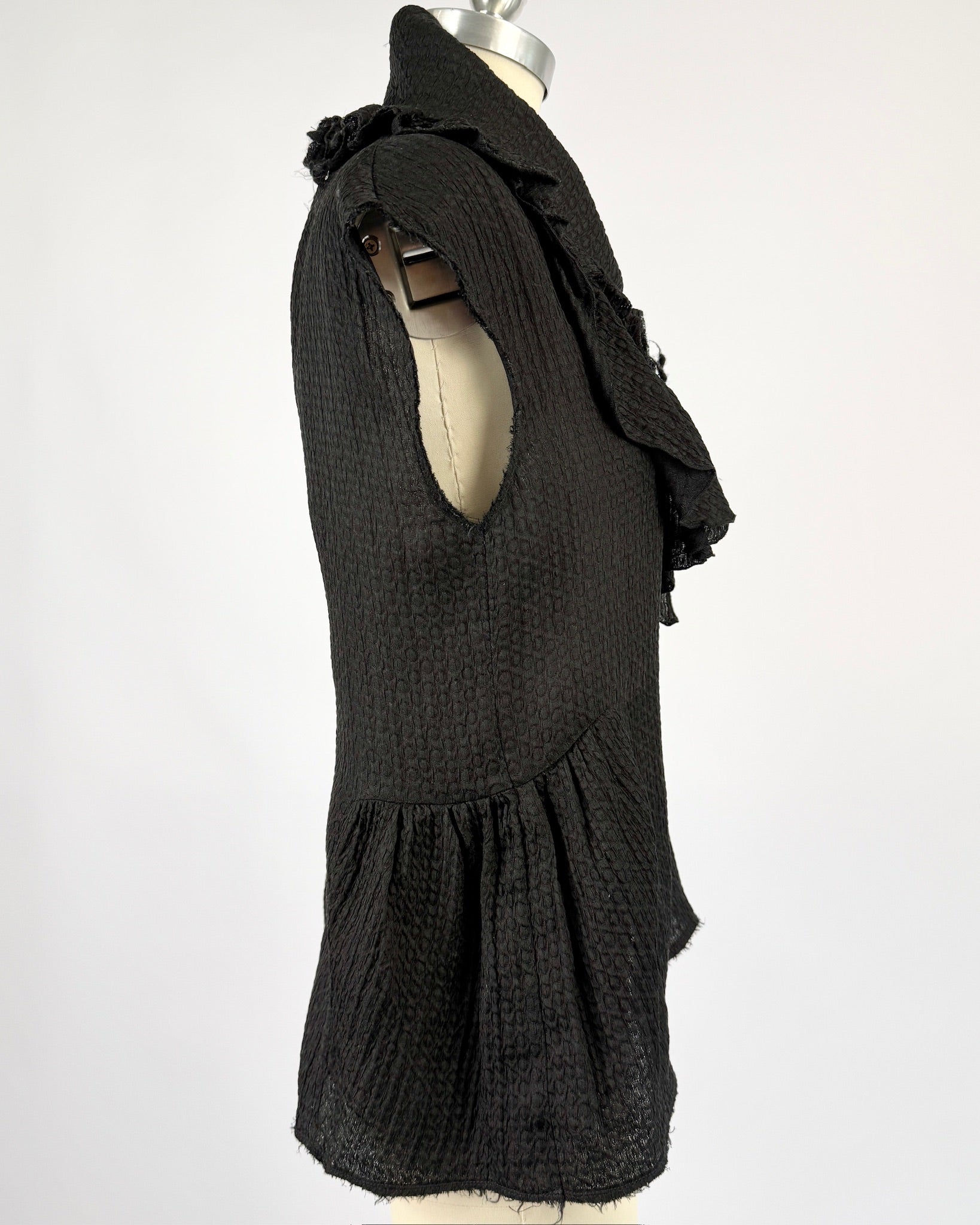 Marni Black Silk Bow Blouse