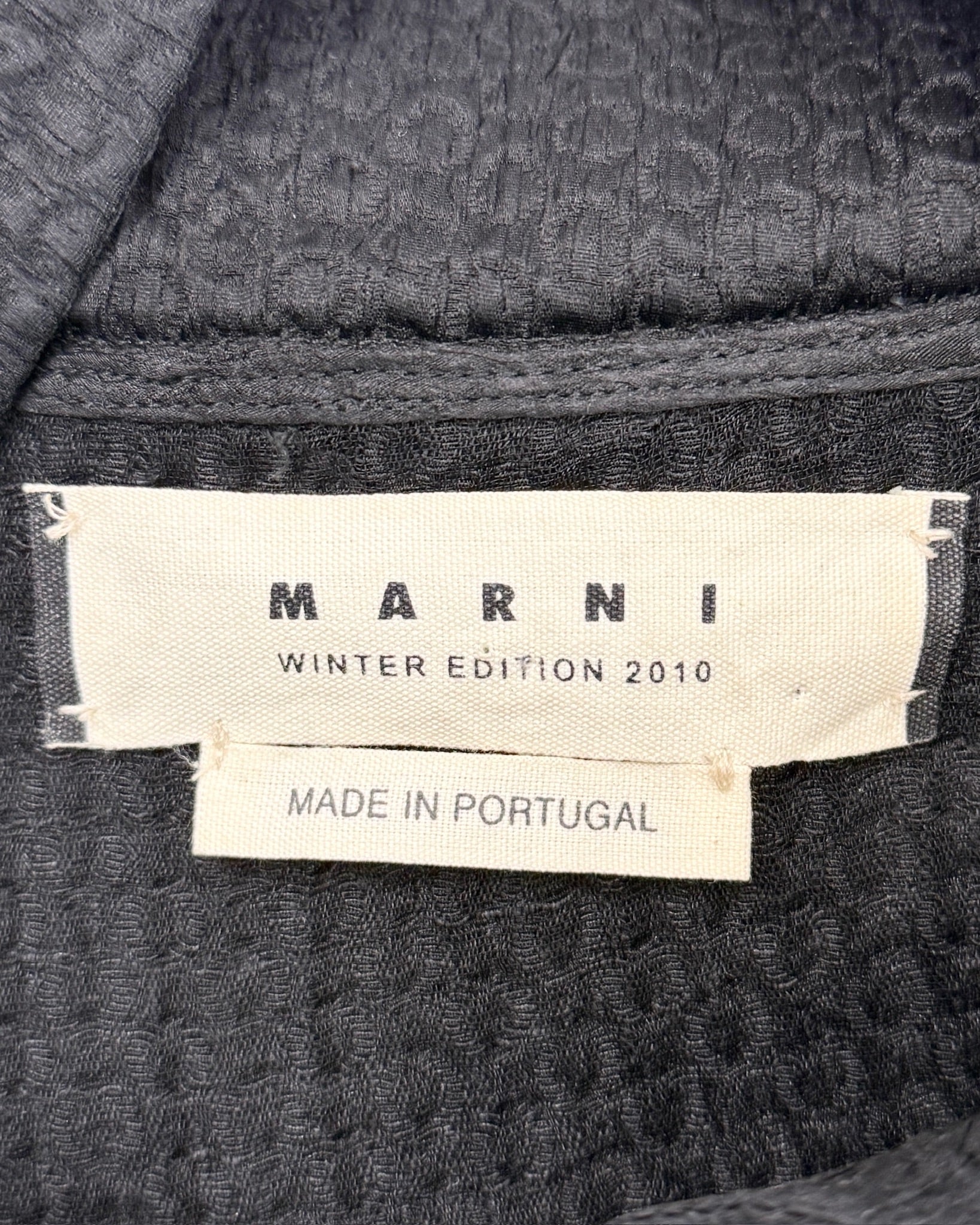 Marni Black Silk Bow Blouse