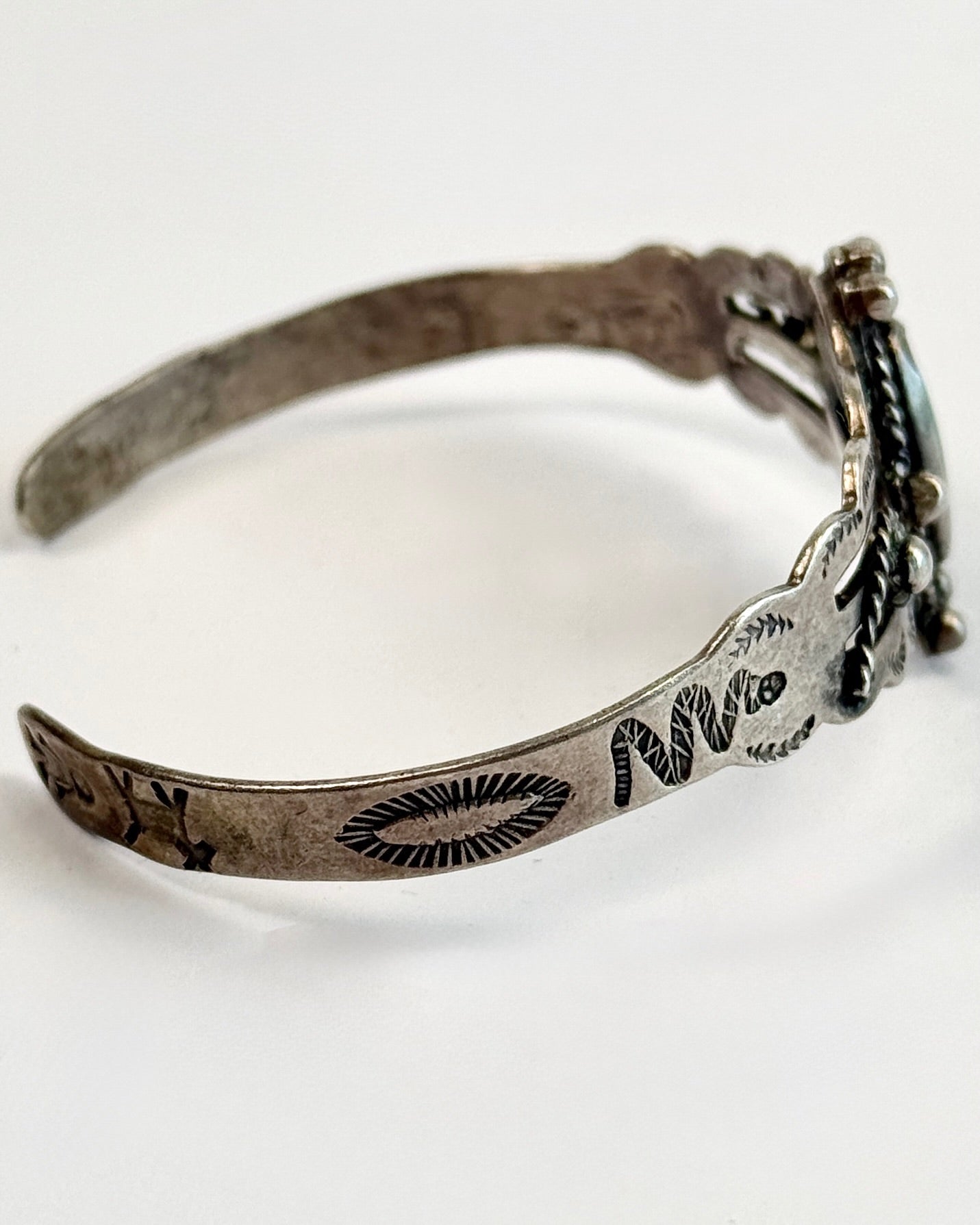 Oval Stone Cuff Bracelet