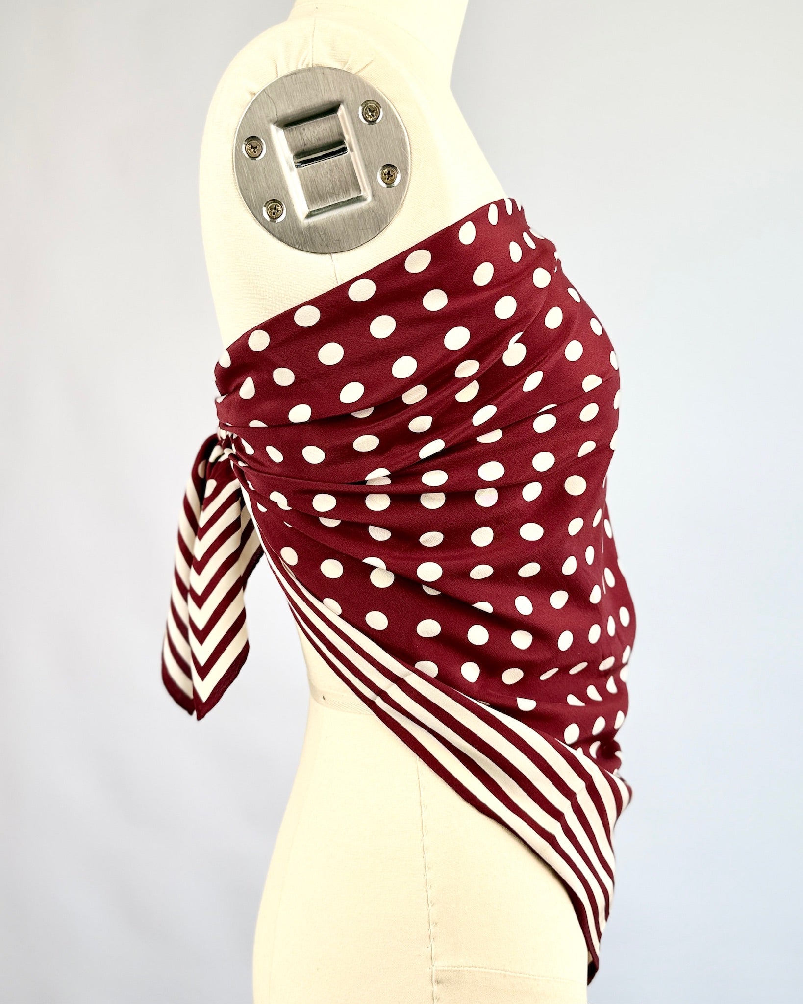Ralph Lauren Silk Polka Dot Scarf