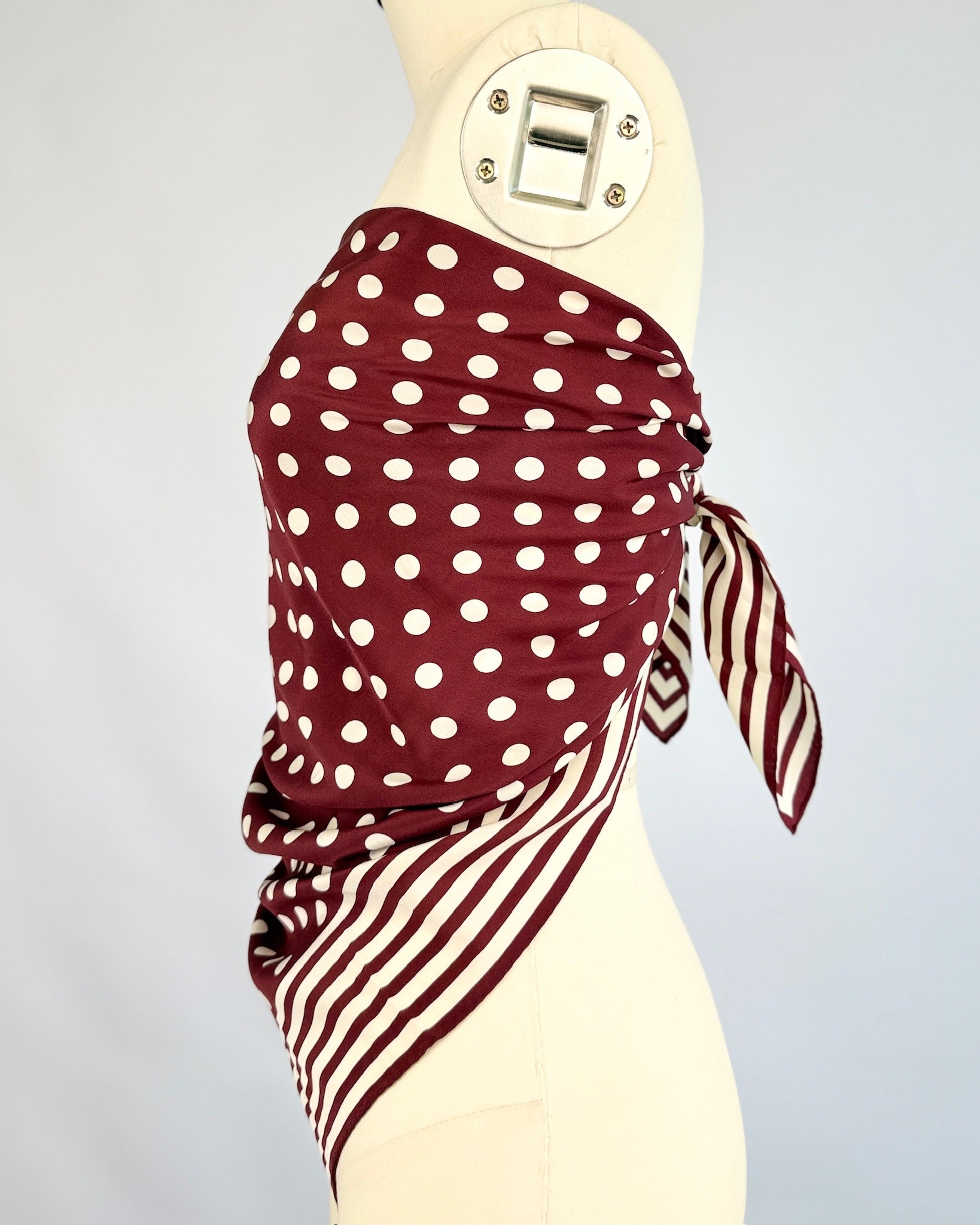Ralph Lauren Silk Polka Dot Scarf