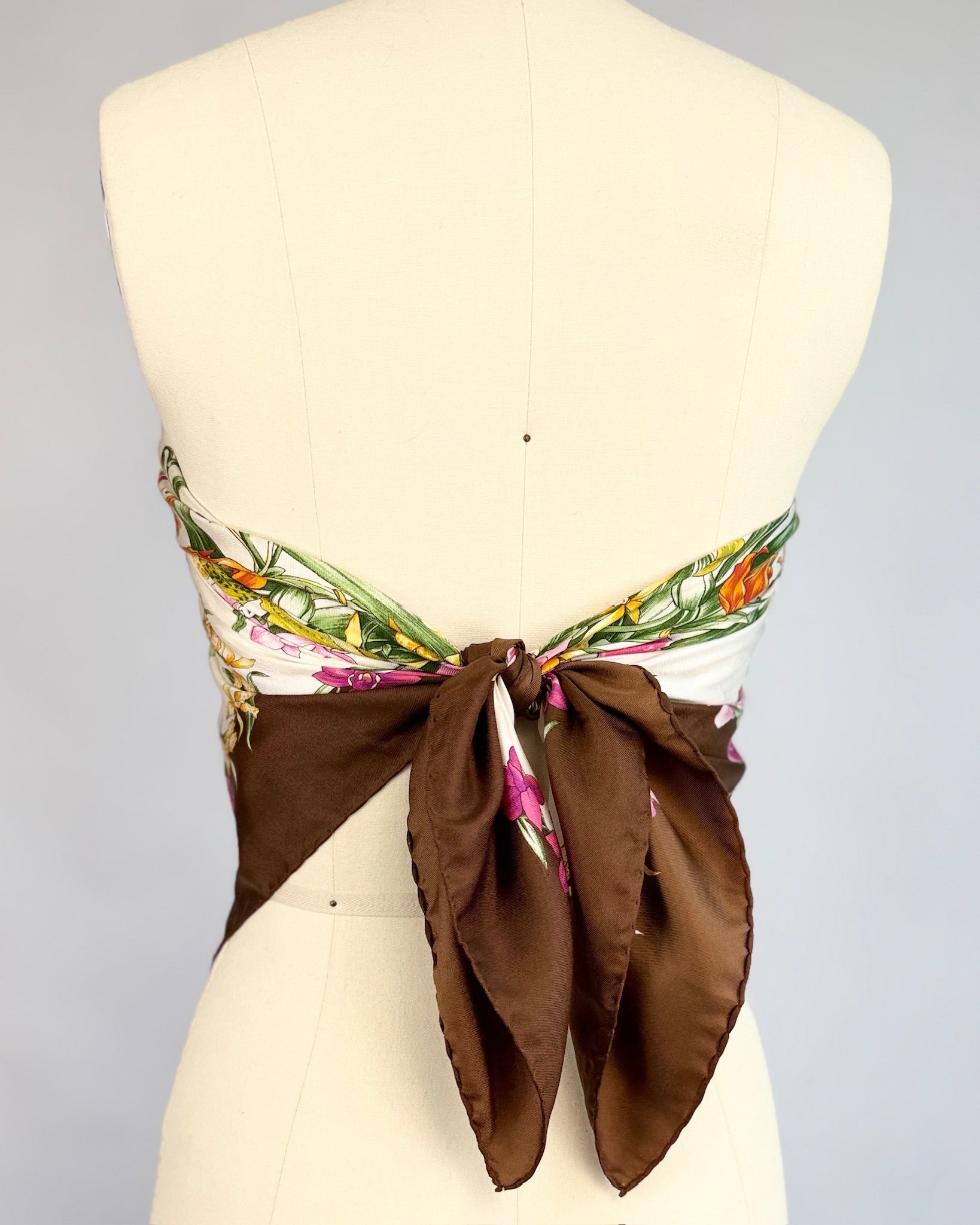 70s Gucci Flora Silk Scarf