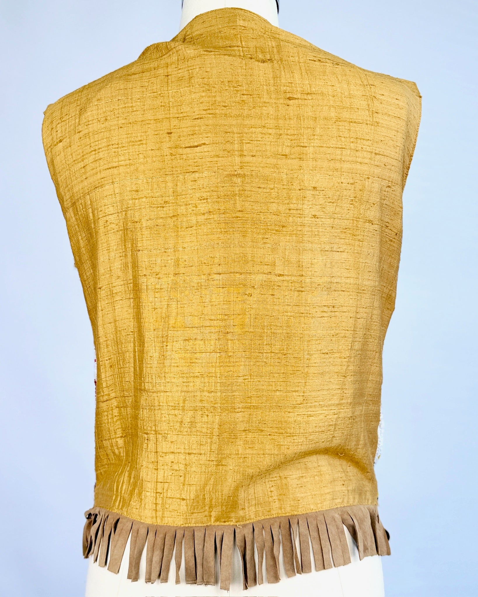 Fully Beaded Silk Vest