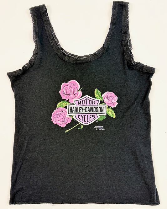 Harley 3D Emblem Black Lace Tank
