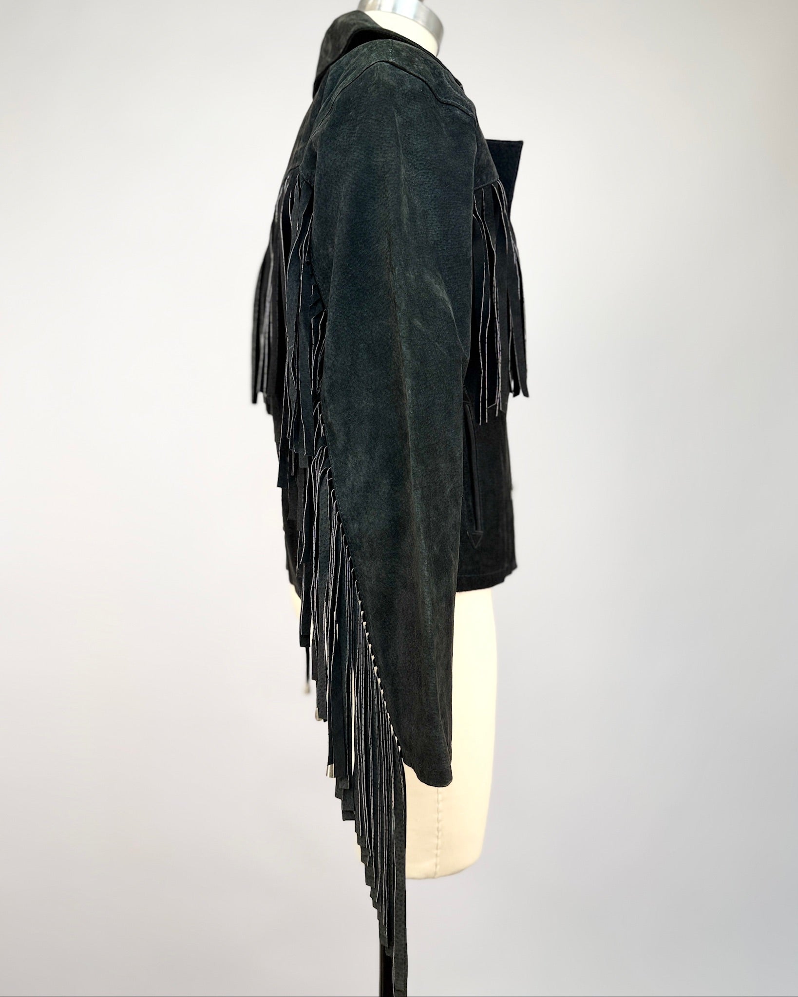 Black Suede Fringe Jacket