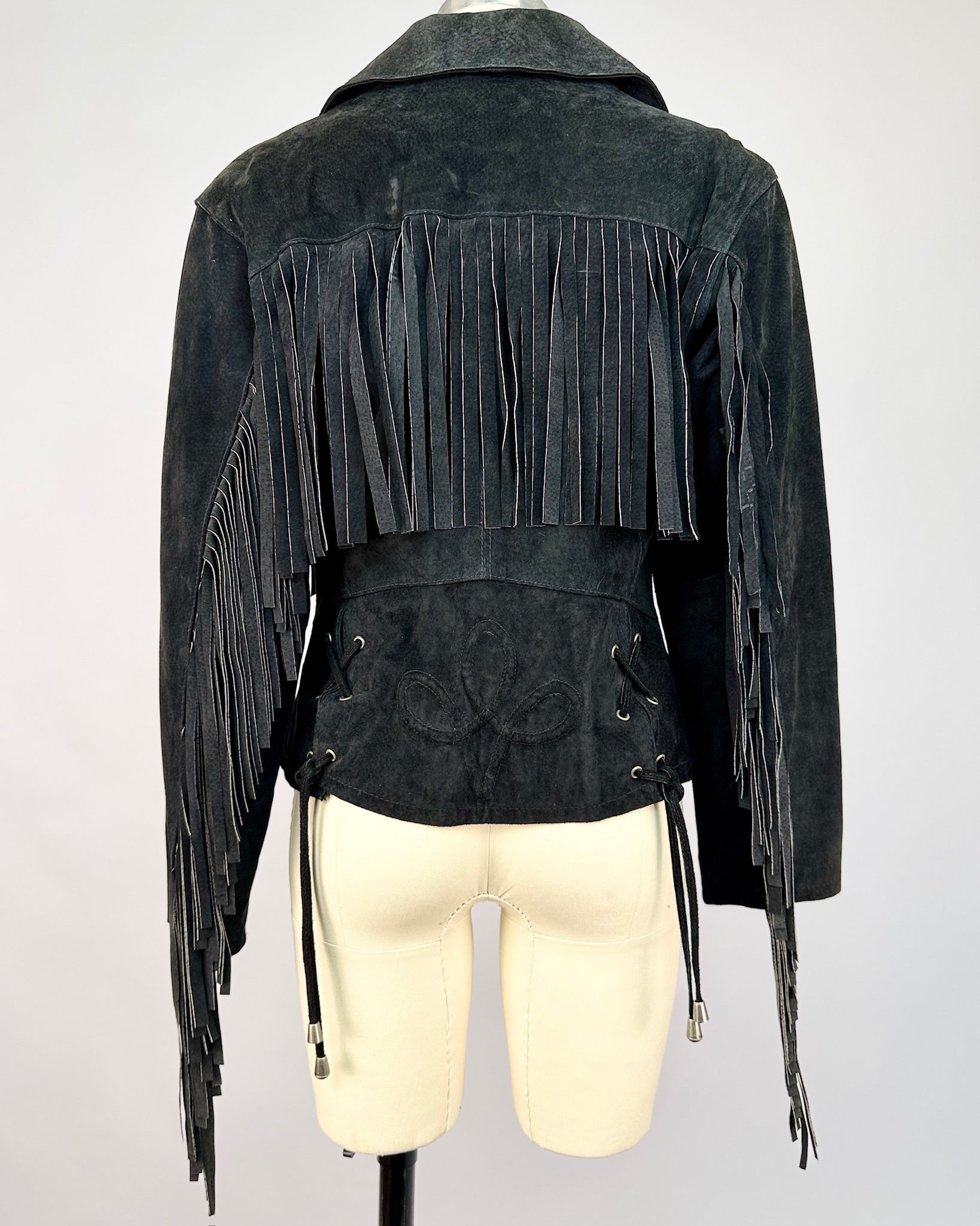 Black Suede Fringe Jacket