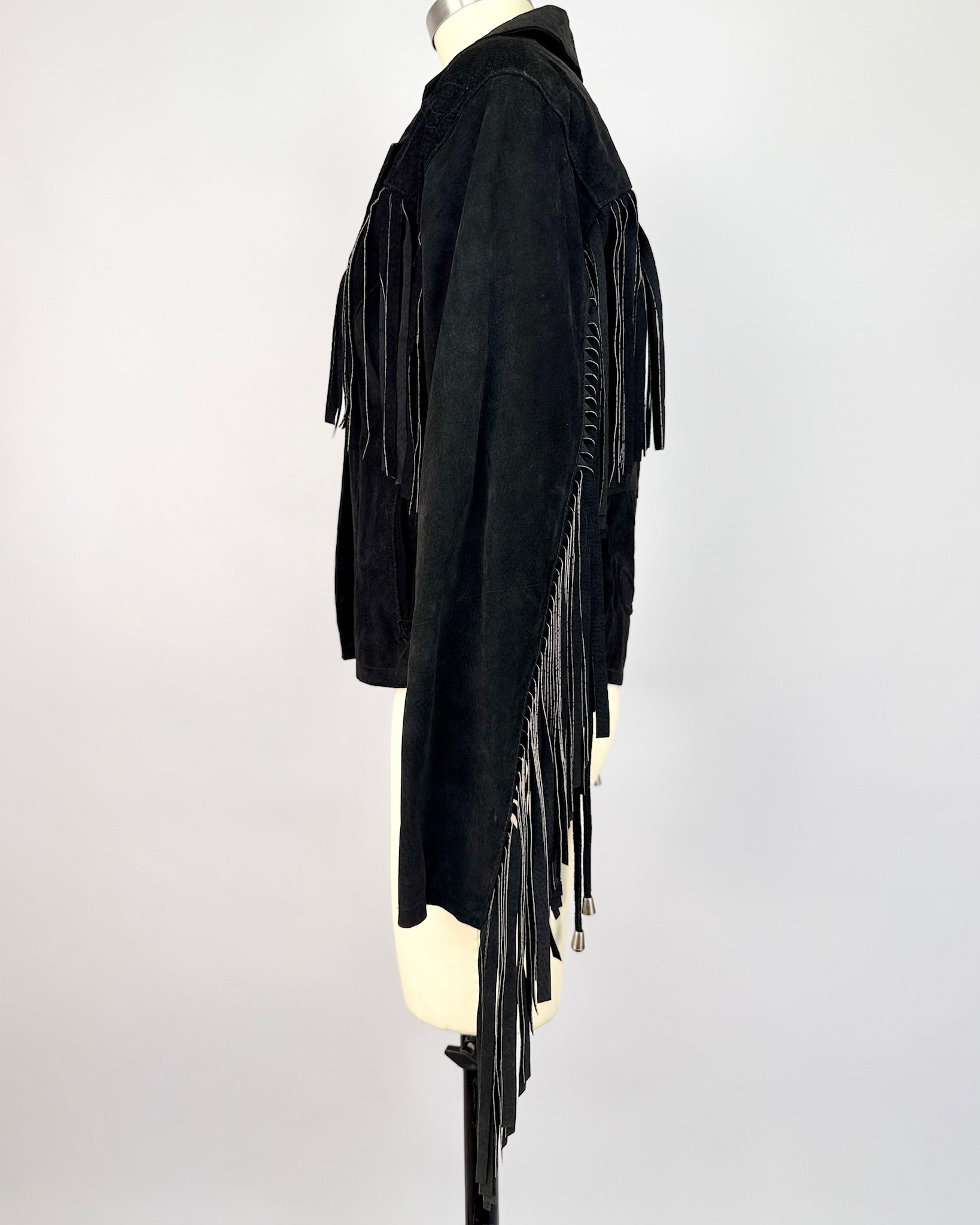 Black Suede Fringe Jacket