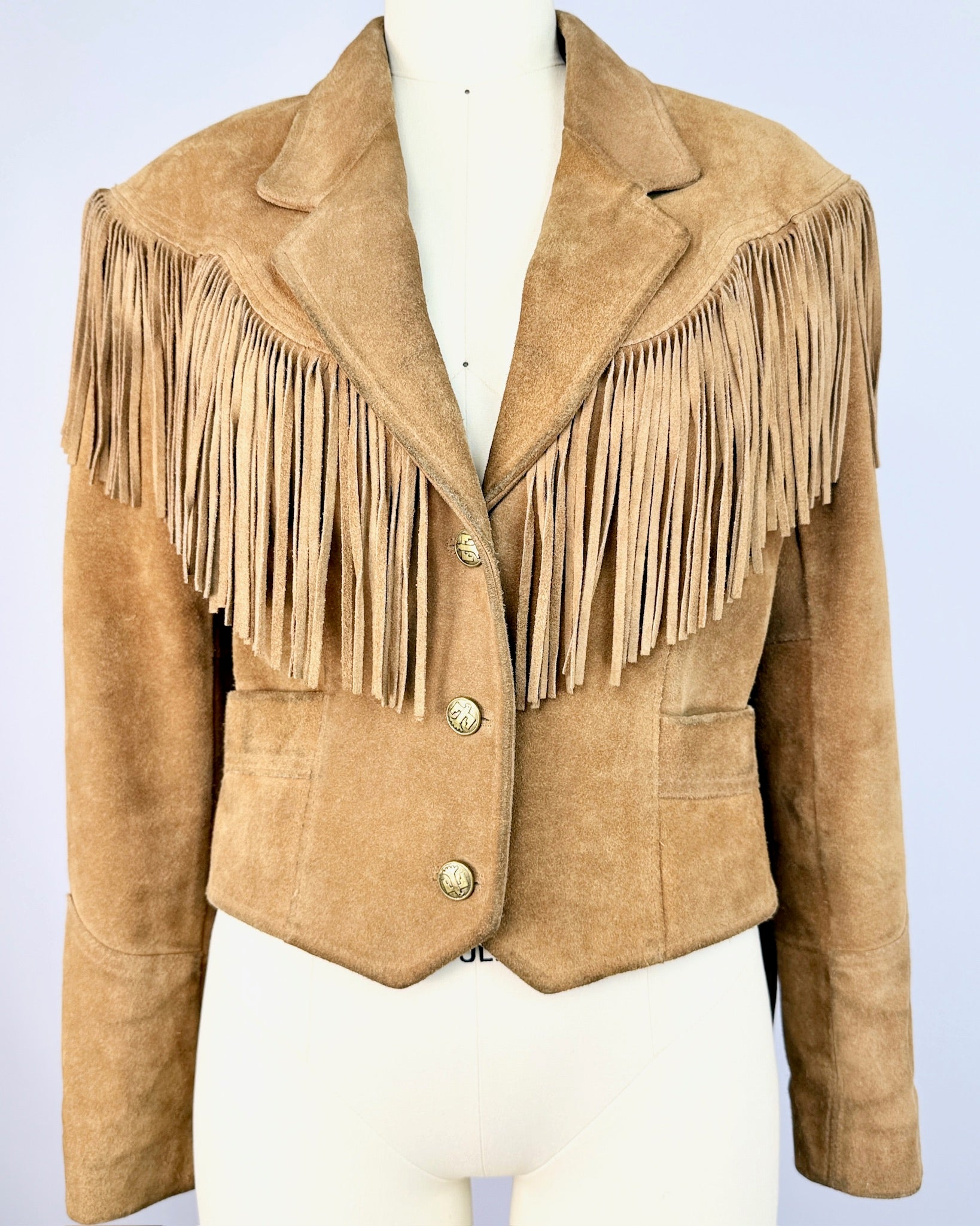 Pioneer Wear Tan Suede Fringe Jacket
