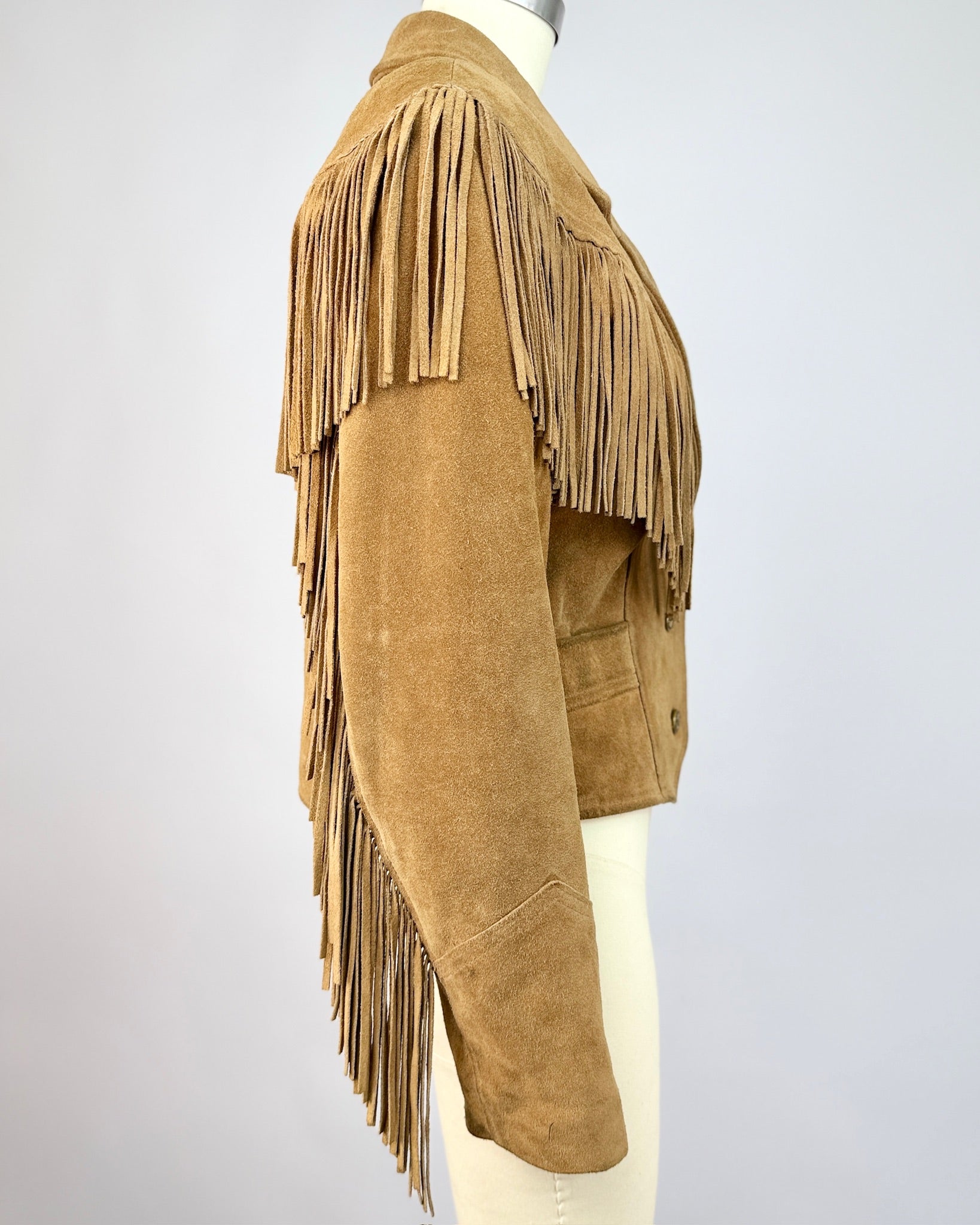 Pioneer Wear Tan Suede Fringe Jacket
