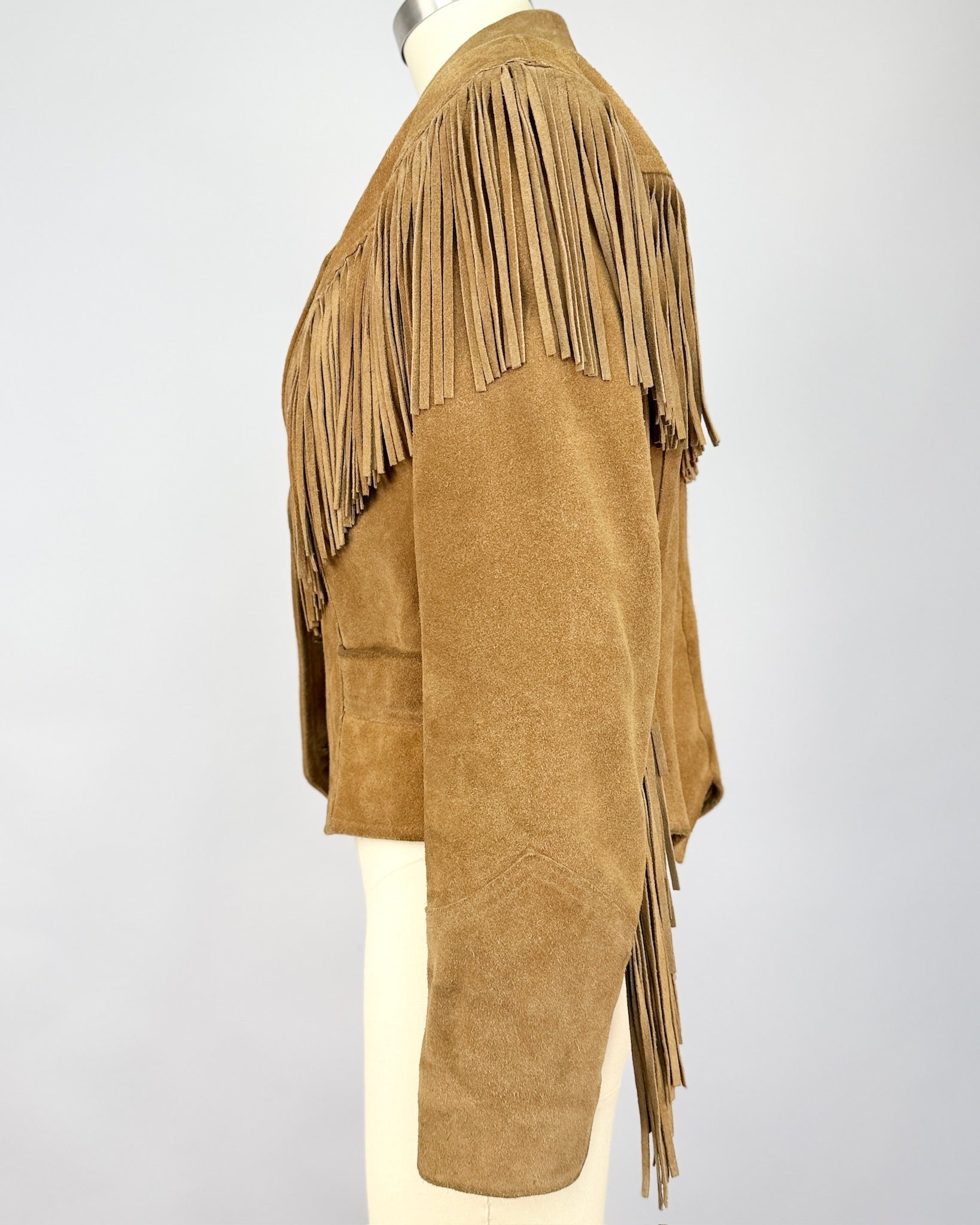 Pioneer Wear Tan Suede Fringe Jacket