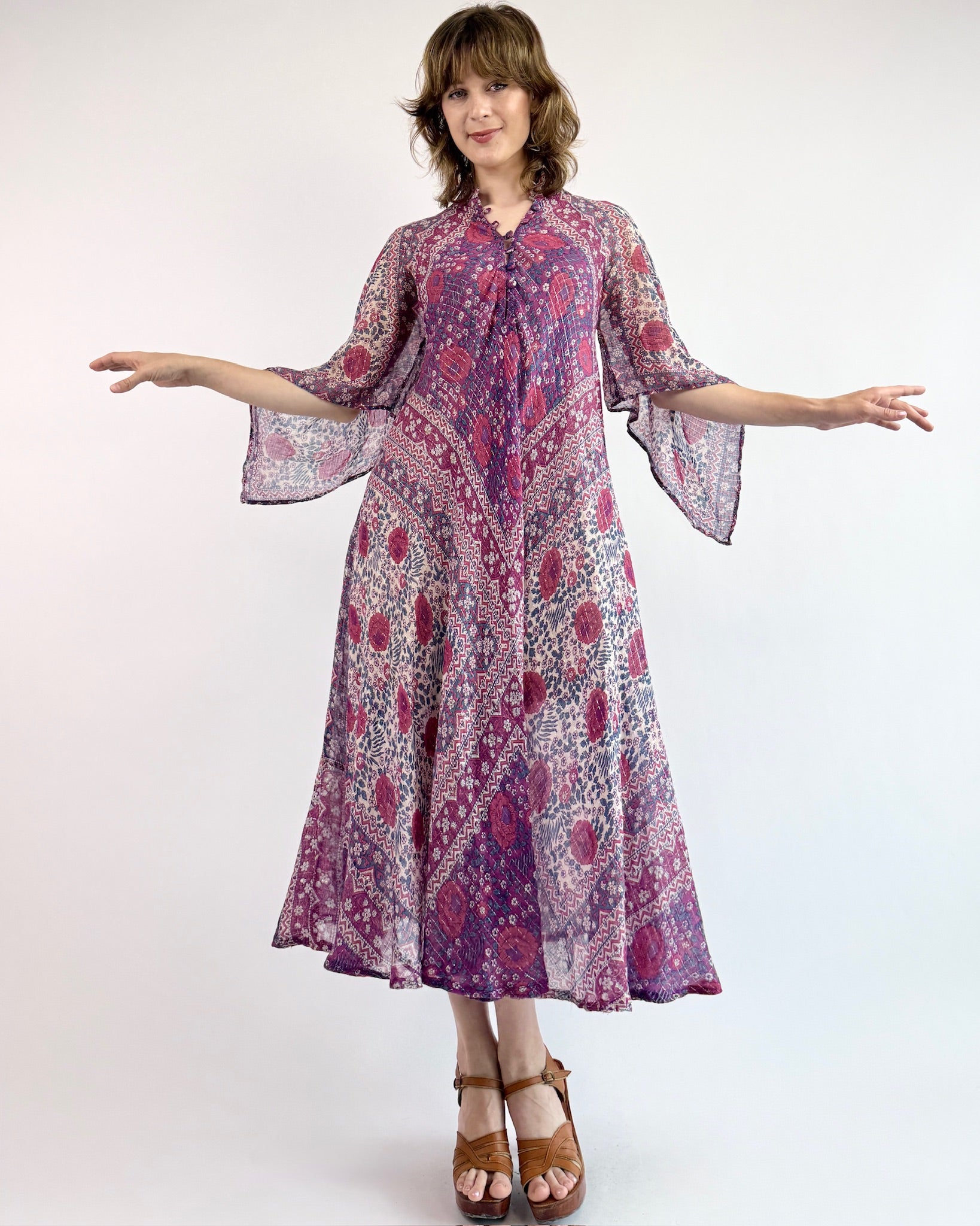 Adini Floral Findings Indian Cotton Dress