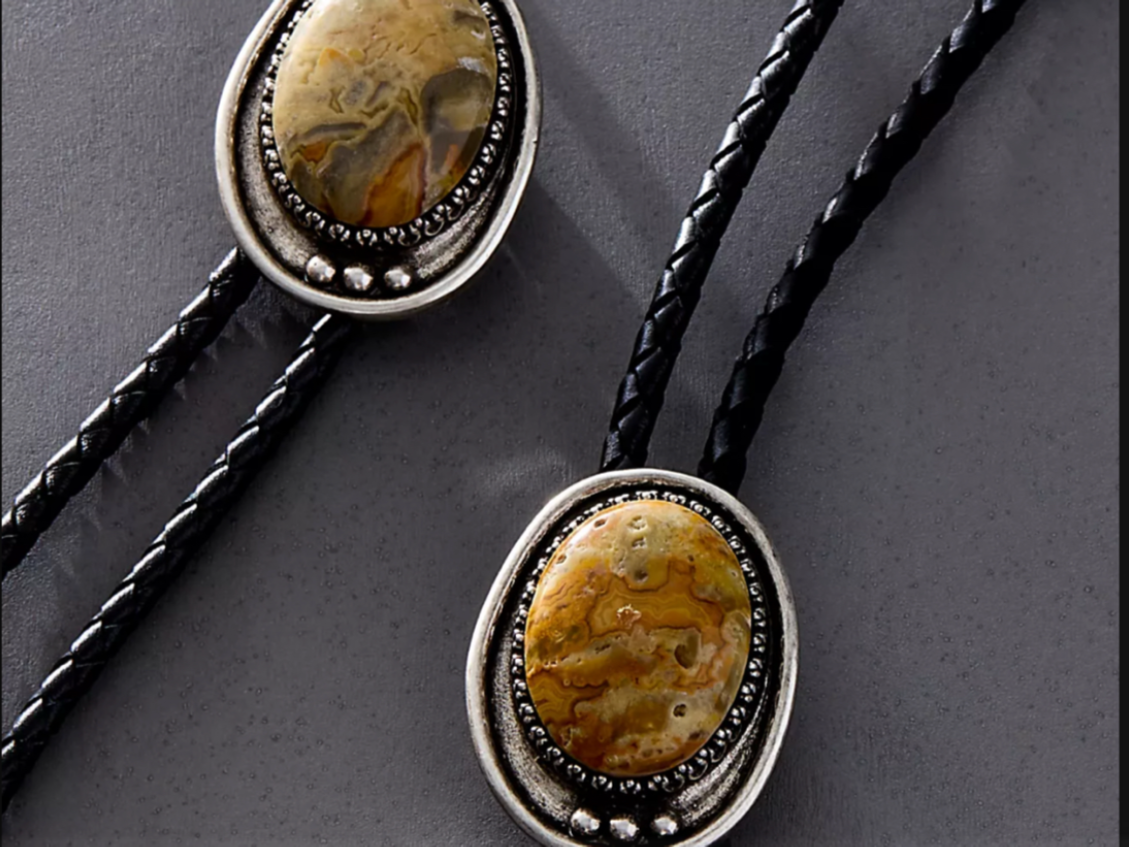 Iron Lamb Mountain Agate Bolo