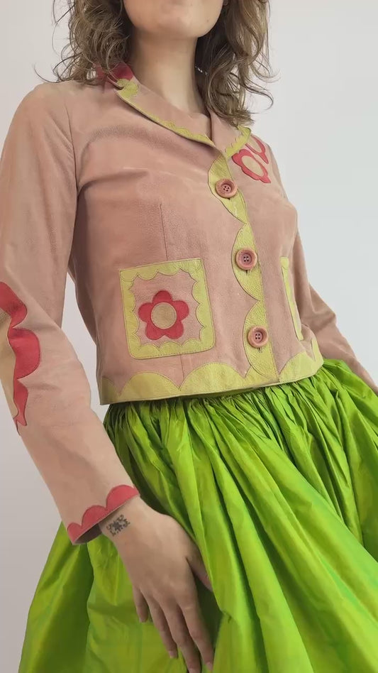 Moschino The Power of Flowers Leather Jacket
