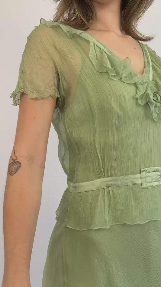 Moschino Mint To Be Chiffon Dress