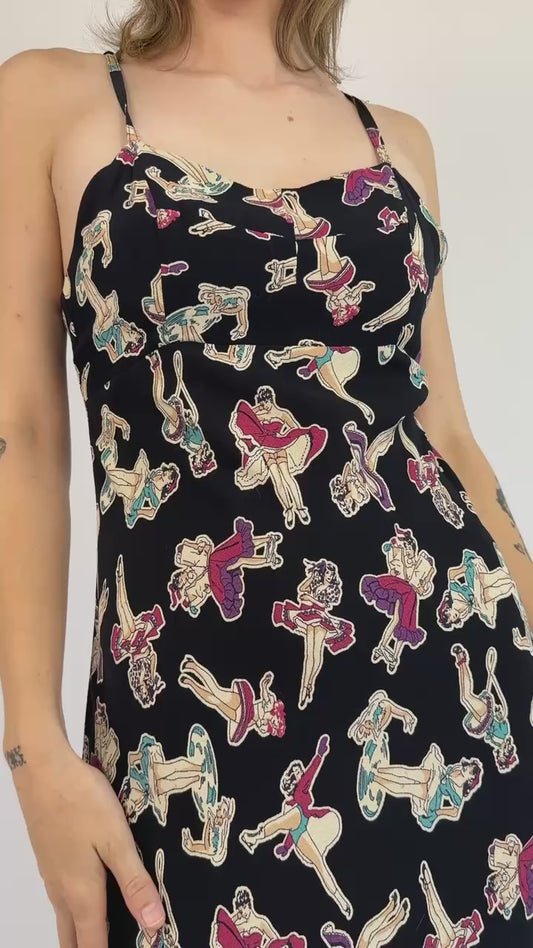 Betsey Johnson Dancin' Machine Slip Dress