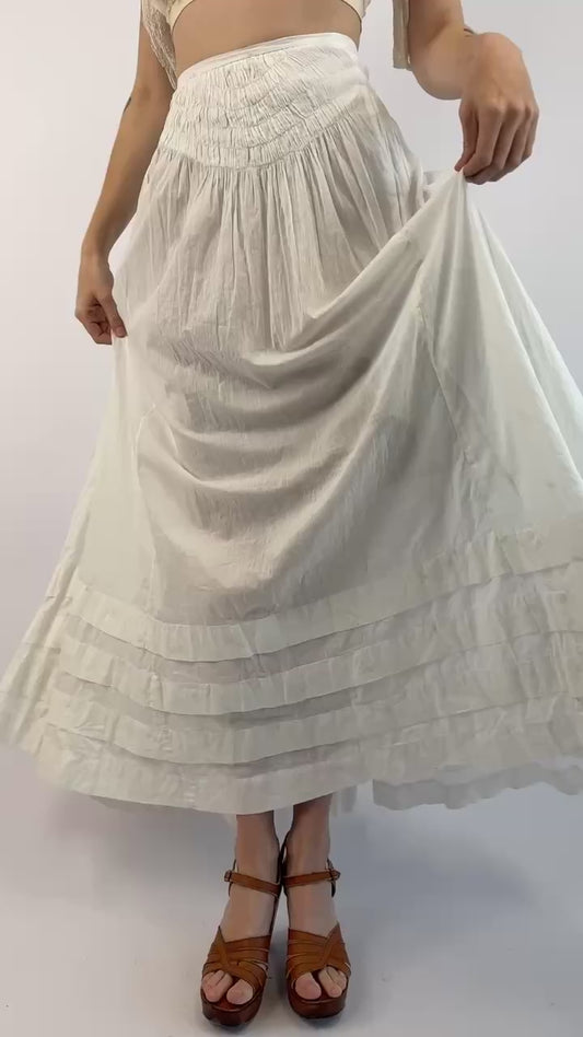 Edwardian Spring Memories Lawn Maxi Skirt