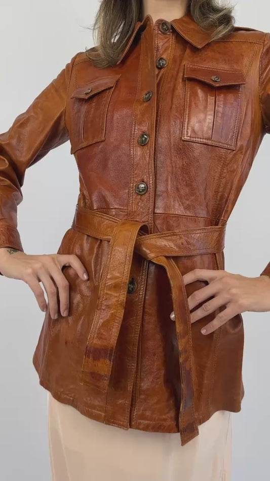 Autumn Brûlée Leather Jacket