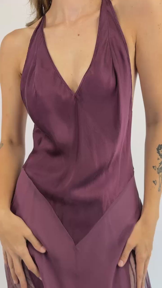 Victoria's Secret Sugared Plum Silk Gown