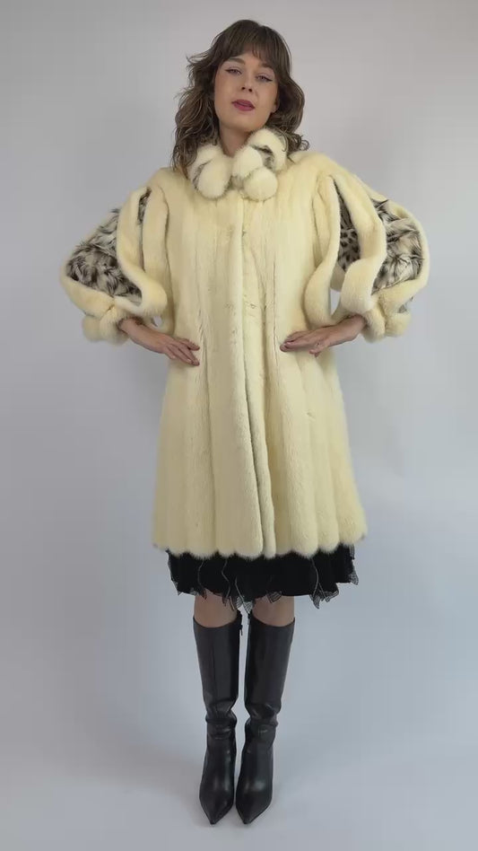 On The Prowl Mink and Lynx White Coat