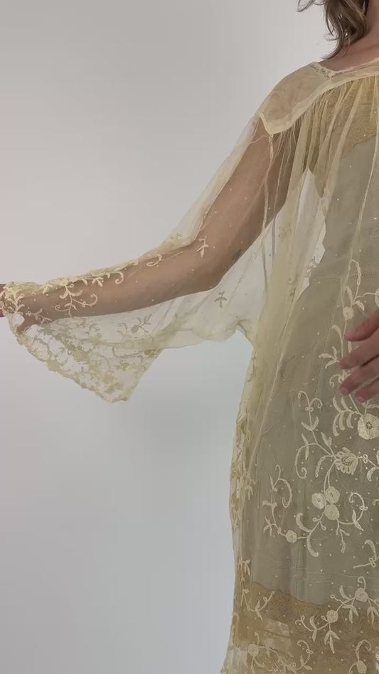Lace Drawn Windows Babydoll Dress