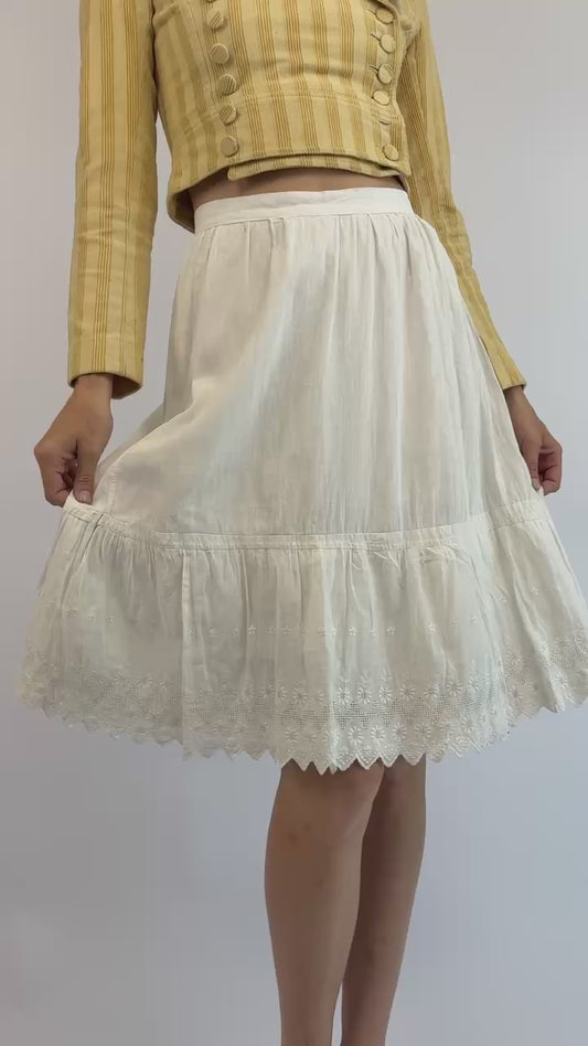 Dove Calls Cotton Edwardian Eyelet Skirt