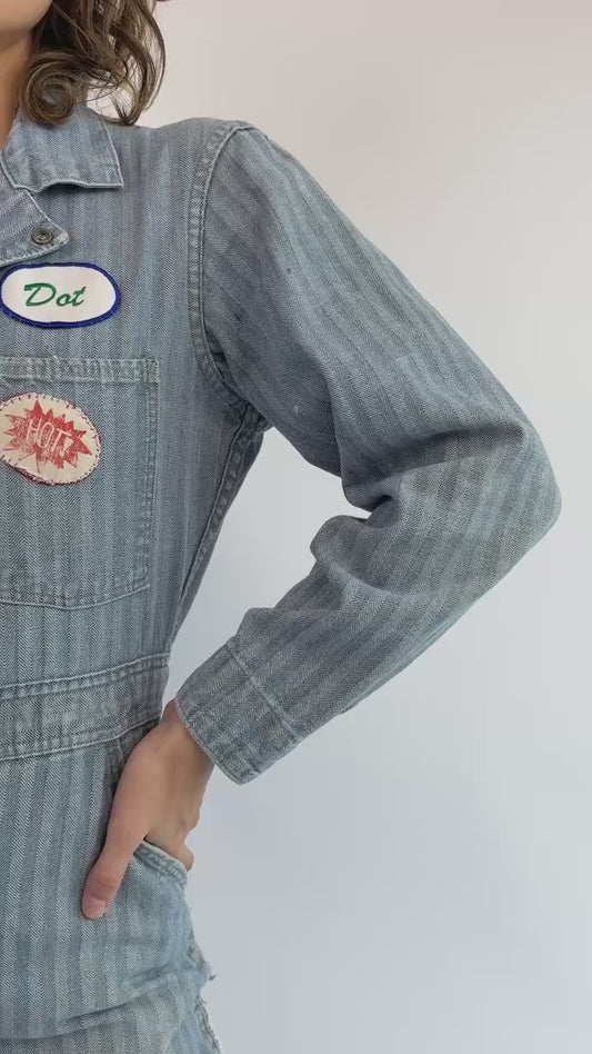 Too Hot To Dot Workwear Jumpsuit
