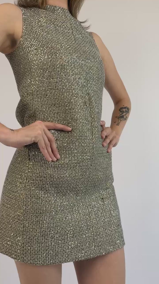 Saint Laurent What To Gleam Mini Dress