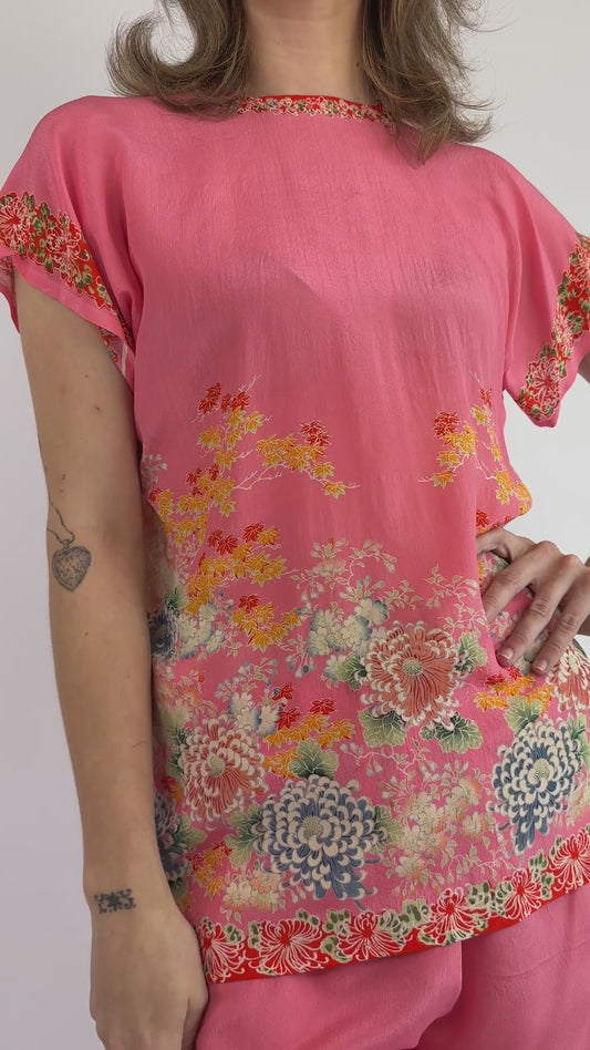 1920s Sweet Dreams in Pongee Silk Set
