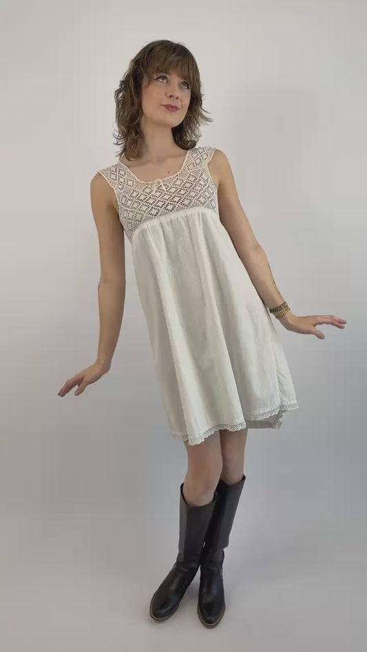 A Spoonful of Sugar White Crochet Nightie