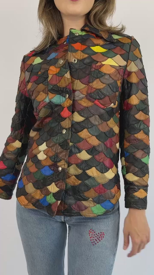 1960s Tip The Scales Leather Jacket