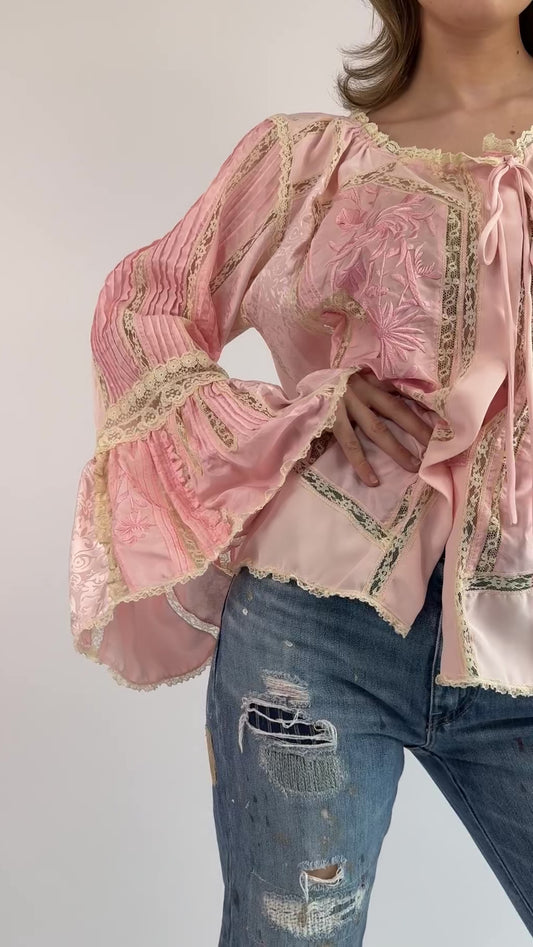Loves Roses Embroidered Bed Jacket