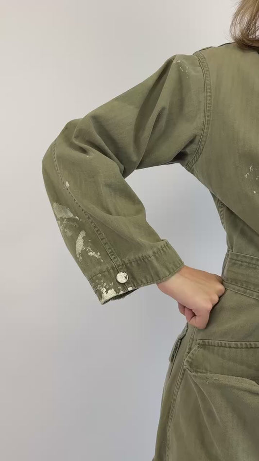 13 Star Military Olive Coveralls