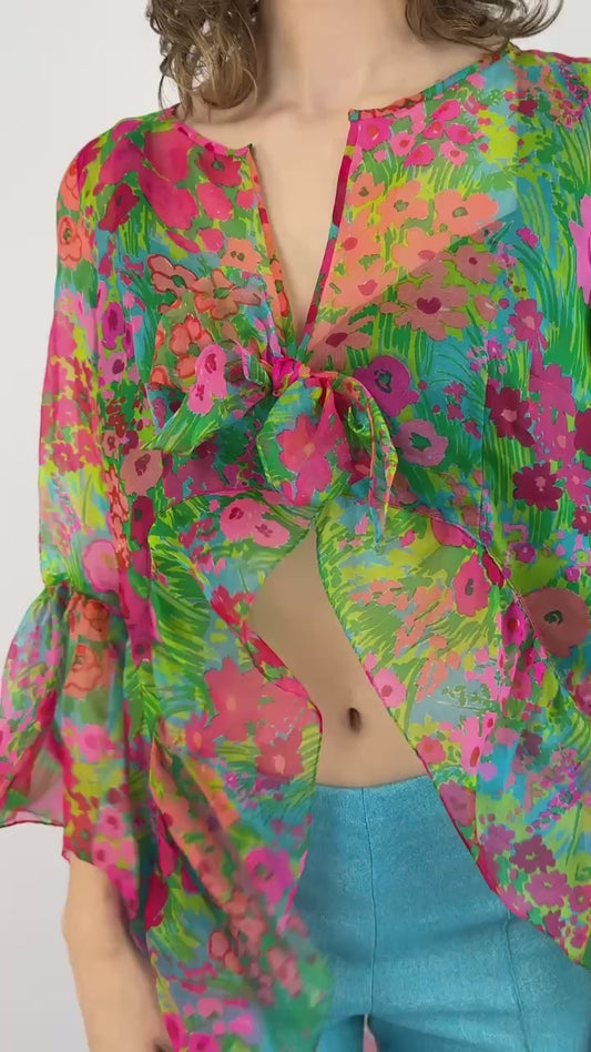 Flurry of Florals Chiffon Top